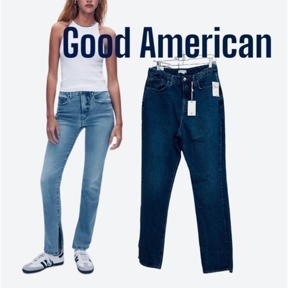 NWT Good American Good Boy Jeans, Size 8. - Picture 1 of 10